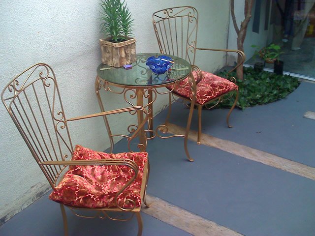 Portão de ferro com design exclusivo